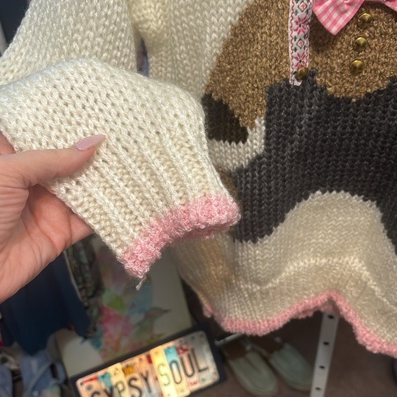 Vintage | Heidi Hand Sewn 3/D Teddy Bear 🧸 sweater Sz M - Picture 4 of 10